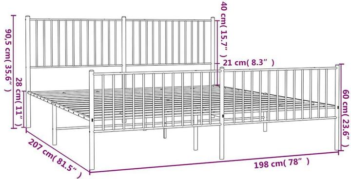 Image du produit vidaXL Bettgestell (193 x 203 cm)