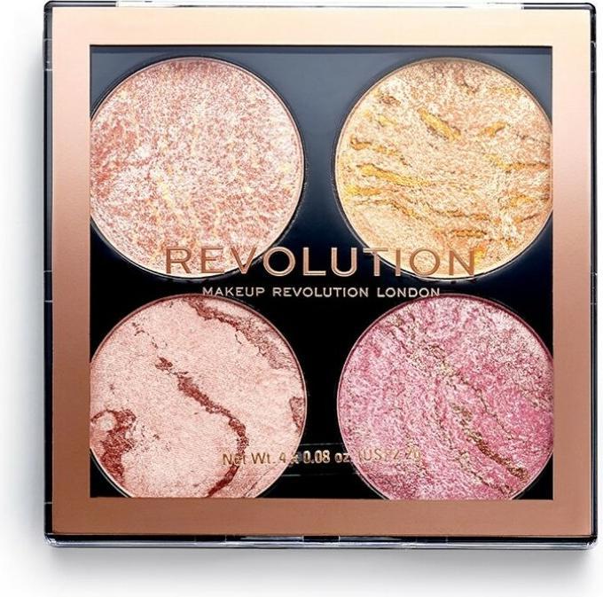 Actual product image Makeup Revolution London Cheek Kit Shade Fresh Perspective 4 x 2.2 g (Highlighter, 85 g)