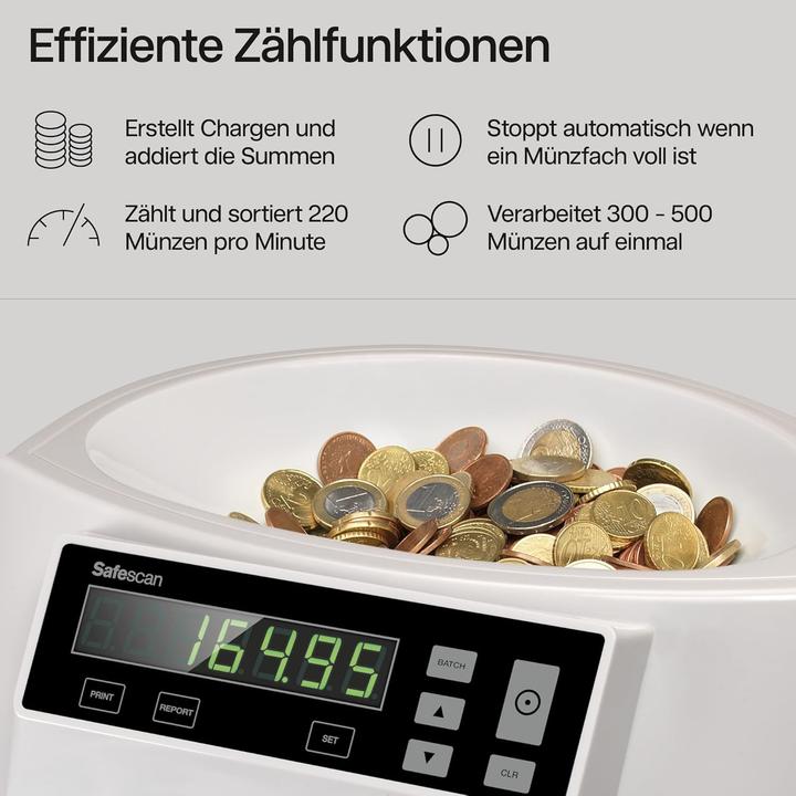 Produktbild Safescan 1250 (EUR) (Münzzähler)