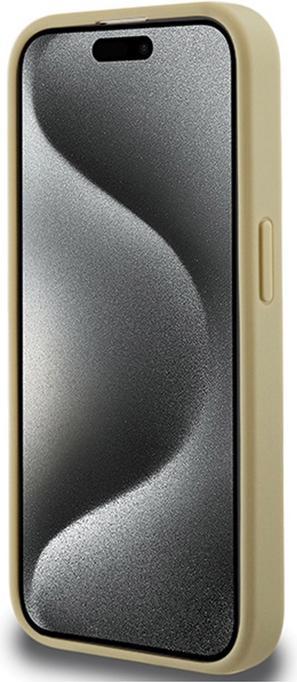 Actual product image Hello Kitty HKHMP15XPGHCKD iPhone 15 Pro Max 6.7" złoty/gold hardcase Leather Kitty Head MagSafe (Apple iPhone 15 Pro Max)