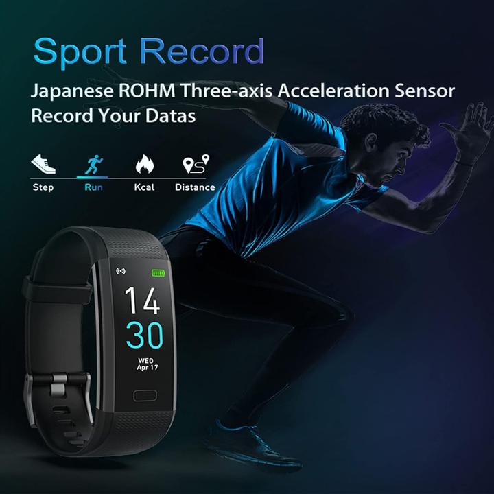 Produktbild Jmamba Wasserdichter Fitness-Tracker mit Herzfrequenzmesser, Schrittzähler und Schlaftracking