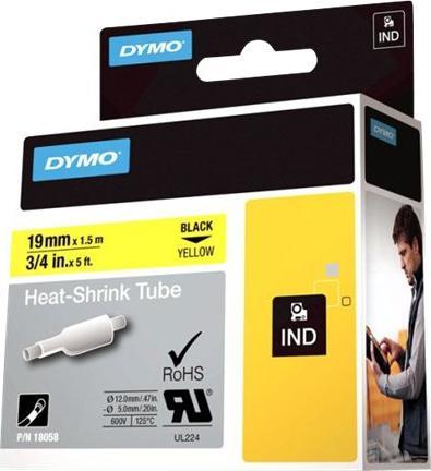 Actual product image Dymo Rhino Heat Shrink Tube 19mm Yellow (1.90 cm, Yellow)