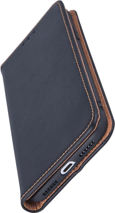 OEM Echtes Leder Smart Pro für Samsung Galaxy A35 5G schwarz