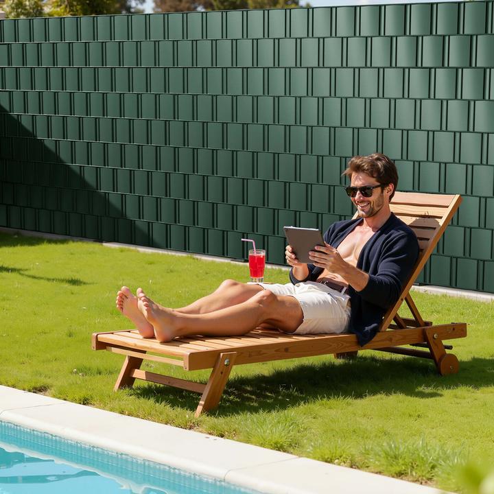 Produktbild Wiltec Sichtschutz Streifen 35mx19cm PVC 650g/m² 20 Clips Zaunfolie Zaunschutz