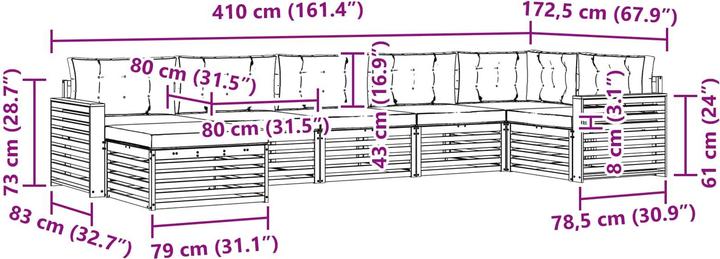 Produktbild vidaXL Outdoor-Sofa