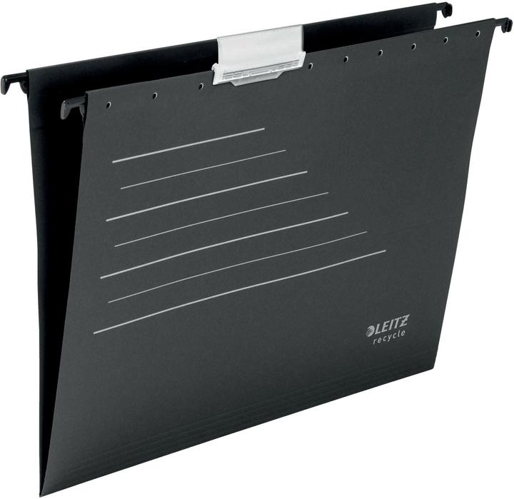 Actual product image Leitz Suspension files ALPHA® recycle 1921 black (A4, 10 x)