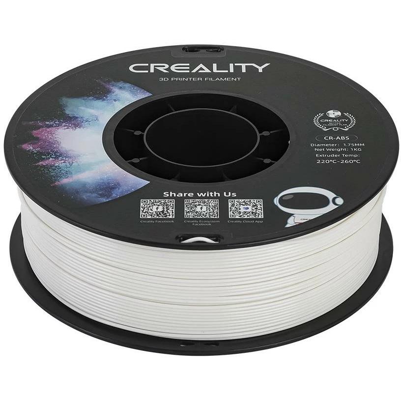 Creality Filament ABS (ABS, 1.75 mm, 1000 g, Weiss), 3D Filament, Weiss