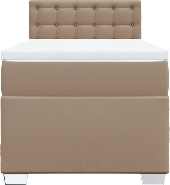 Actual product image vidaXL Boxspringbett Polsterbett Bett Doppelbett Matratze 140x190cm Kunstleder (140 x 190 cm)