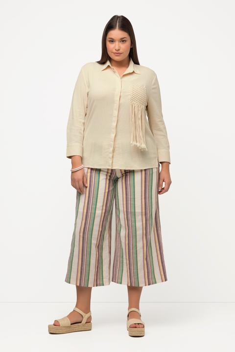 Produktbild Ulla Popken Shirtbluse, Struktur, Hemdkragen, Langarm (54)