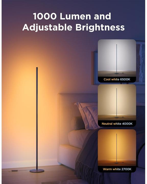 Produktbild Govee RGBICW Floor Lamp With Matter, H8076C13 (2200 lm)