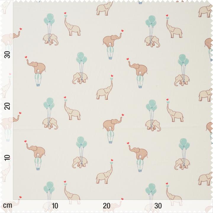 Produktbild VBS Baumwoll-Stoff "Flying Ephants", 150 cm breit, Meterware