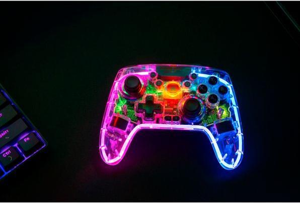 Produktbild Speedlink RAIT NX RGB Gamepad - Wireless/Wired - for PC/Android/Switch OLED/Lite, clear transparent (Android, PC, Switch Lite, Switch OLED)