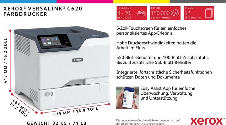 Image du produit Xerox VERSALINK C620 A4 50PPM RECTO VERSO (Laser, Couleur)