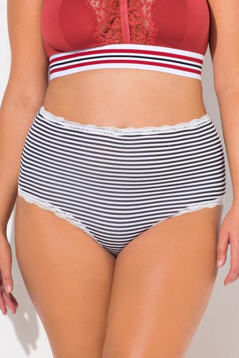 Immagine prodotto Ulla Popken Maxi slip in confezione da tre con orli con pizzo (58, confezione da 3)