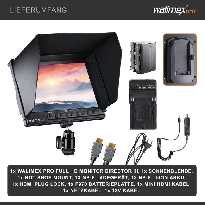 Produktbild Walimex pro pro Full HD Monitor Director III 17,8cm (7", WUXGA)