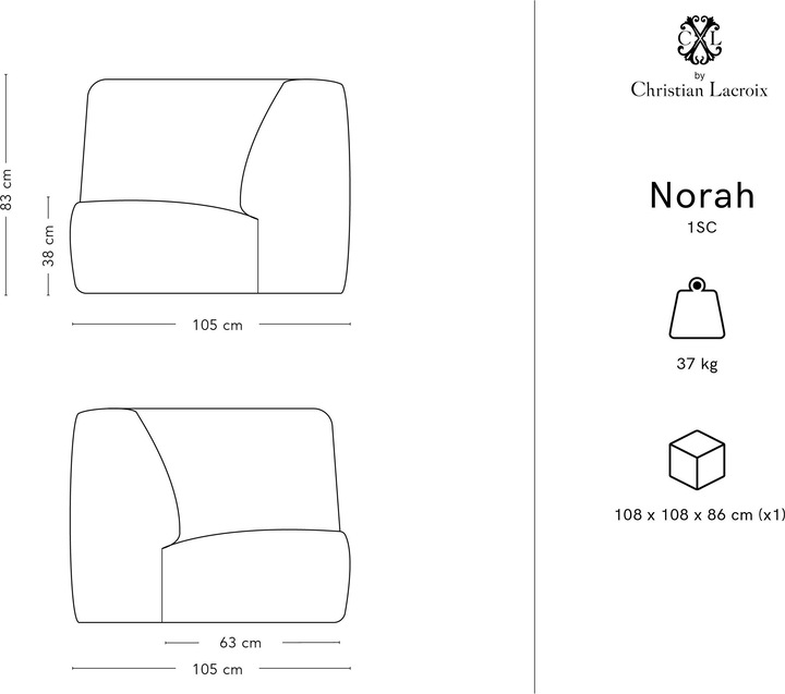 Actual product image CXL by Christian Lacroix Norah (Corner sofa)