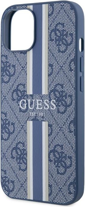 Actual product image Guess GUHMP14MP4RPSB iPhone 14 Plus 6.7" niebieski/blue hardcase 4G Printed Stripes MagSafe (Apple iPhone 14 Plus)