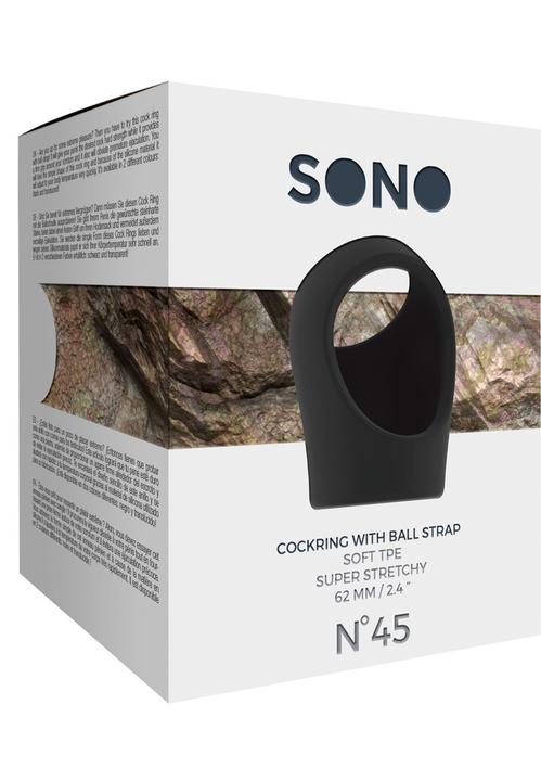 Actual product image Shots No.45 - Cockring with Ball Strap (4 cm)