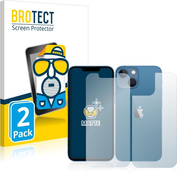 BROTECT Anti-glare screen protector matt (2 Piece, Apple iPhone 13 mini)