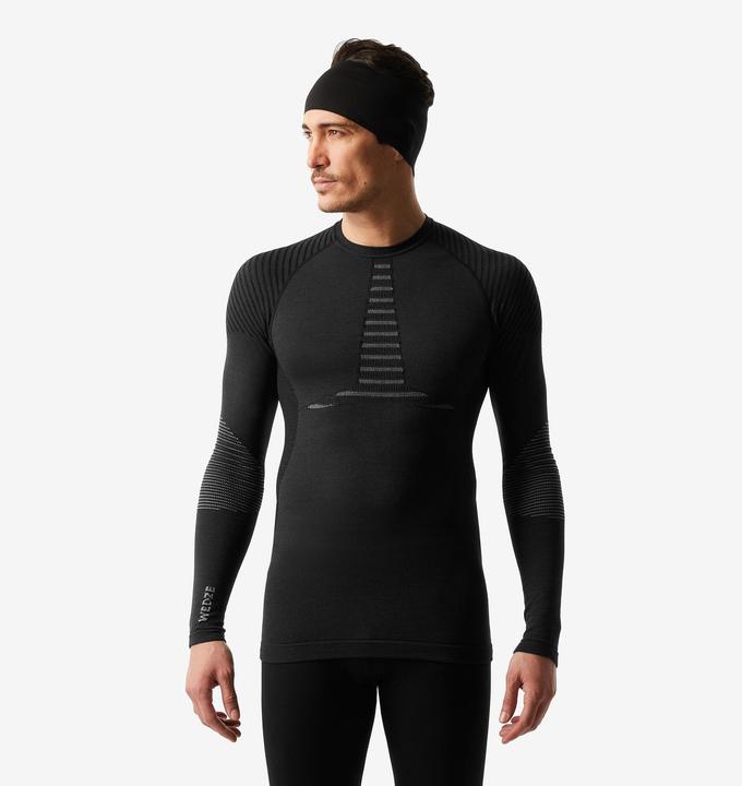Actual product image Wedze Ski underwear functional shirt men's wool breathable - BL 900 black (XXL)