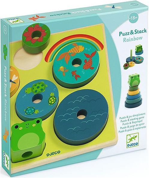 Actual product image Djeco Puzz & Stack Rainbow