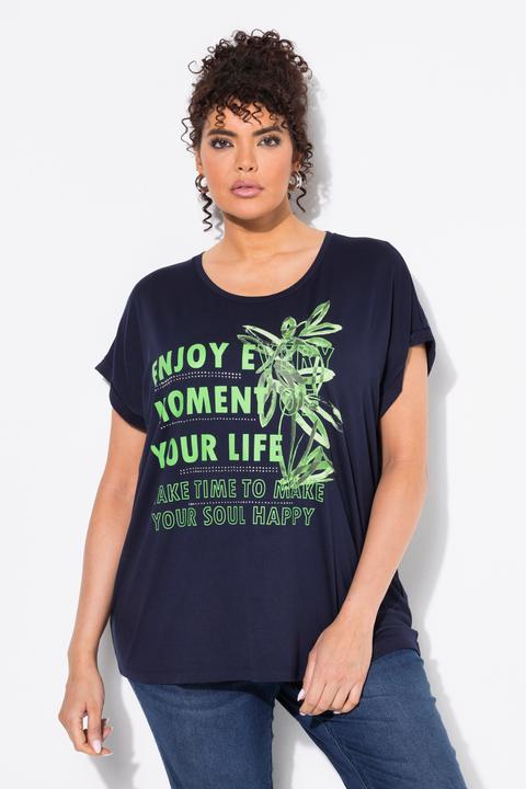 Produktbild Ulla Popken T-Shirt, bedruckt, Oversized, Rundhals, Halbarm (56)