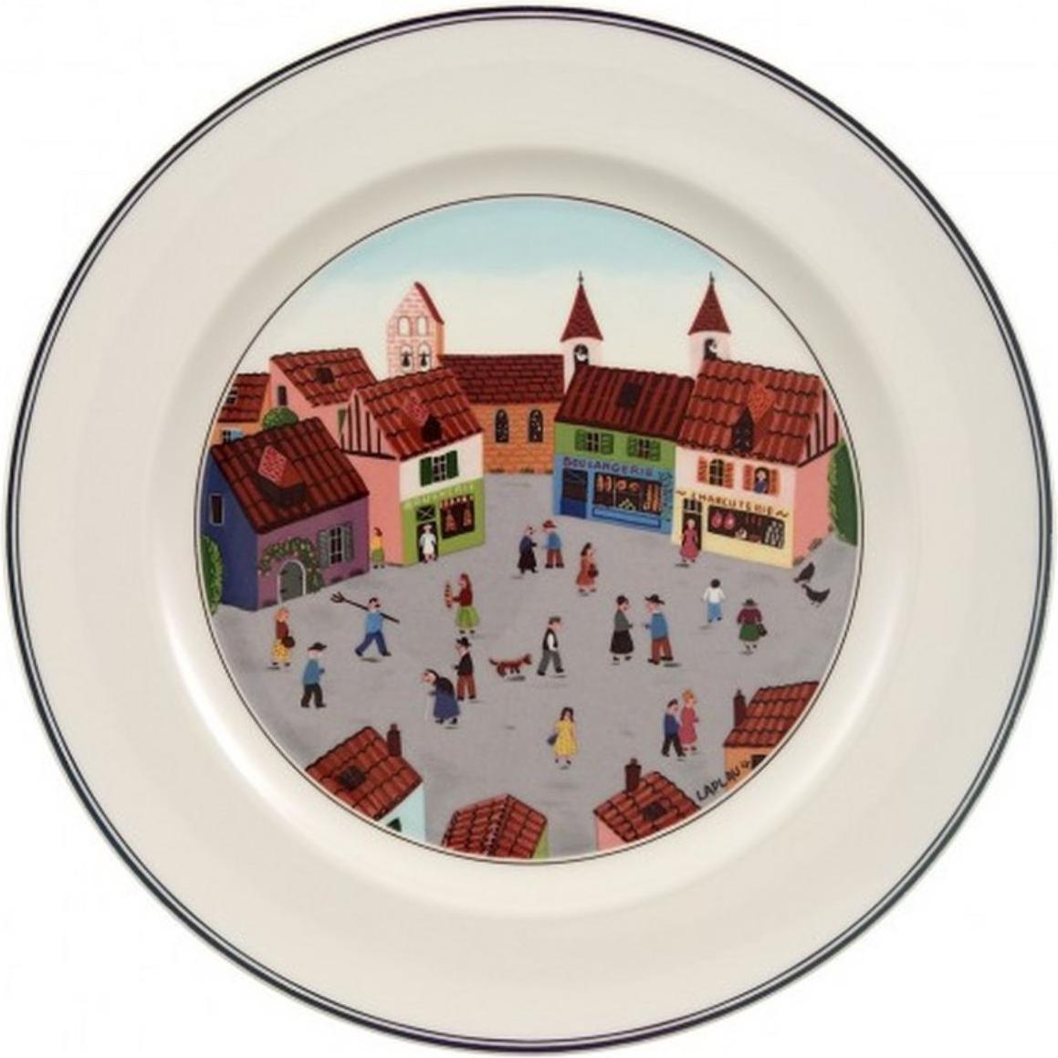 Villeroy & Boch Speiseteller Dorf Design Naif, Teller, Weiss