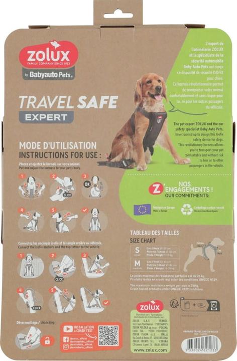 Productafbeelding Zolux Szelki dla psa TRAVEL SAFE M czerwone (Hond)