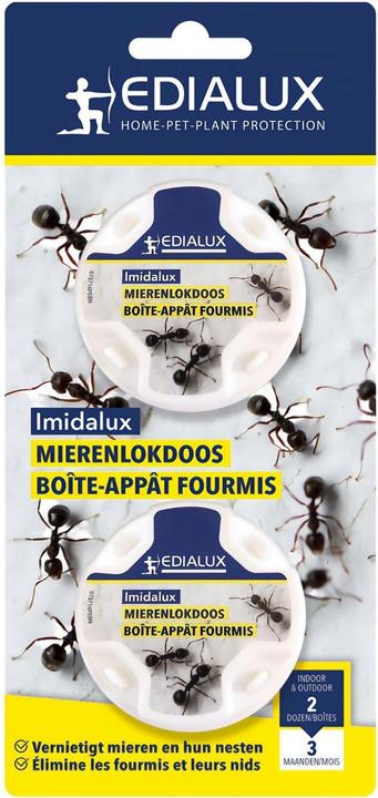 Edialux Imidalux Ameisenköderbox mit Gelköder gegen Ameisen und Nester, Insektizidköder für Innen-