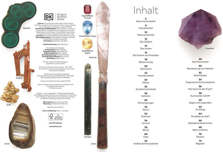 Actual product image memo Wissen. Edelsteine und Kristalle (German, R. F. Symes, R. R. Harding, 2024)