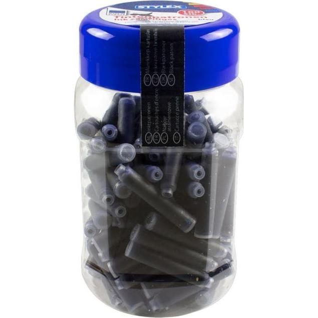 Stylex, Ersatzpatrone, 43821 - Tintenpatronen in praktischer Aufbewahrungsbox, königsblau, Standard-Tintenpatronen (Tint...