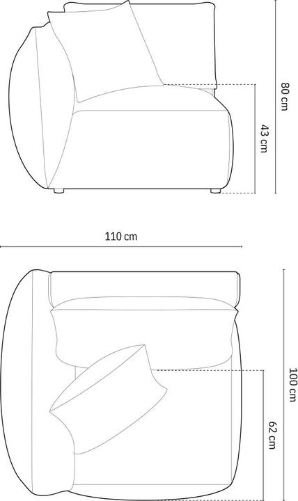 Produktbild Micadoni Chris (Modular Sofa, 1-Sitzer)