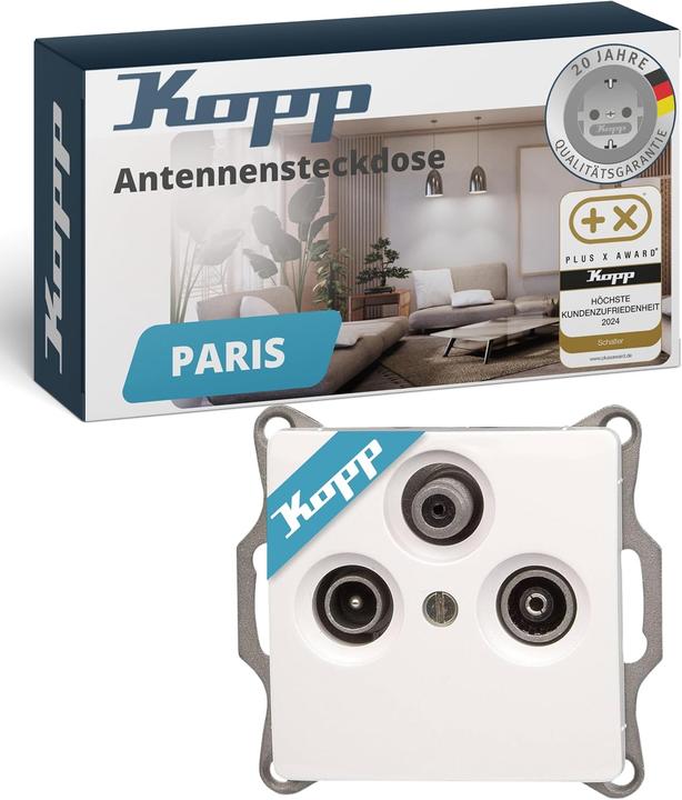 Actual product image Kopp Insert TV, radio, SAT socket Paris White 921402082
