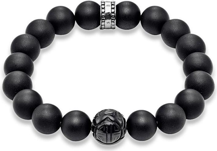 Thomas Sabo Armband Obsidian (21 cm, Silber)