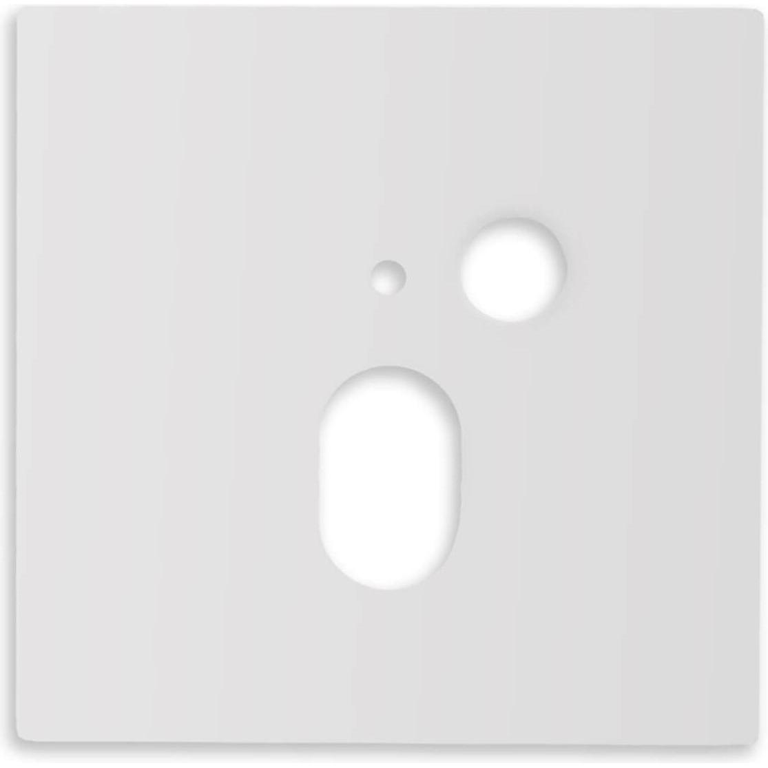 Isoled, Wandleuchte + Deckenleuchte, Cover Aluminium eckig weiss, für Wandeinbauleuchte Sys-Wall68 mit PIR Sensor, Ovala...