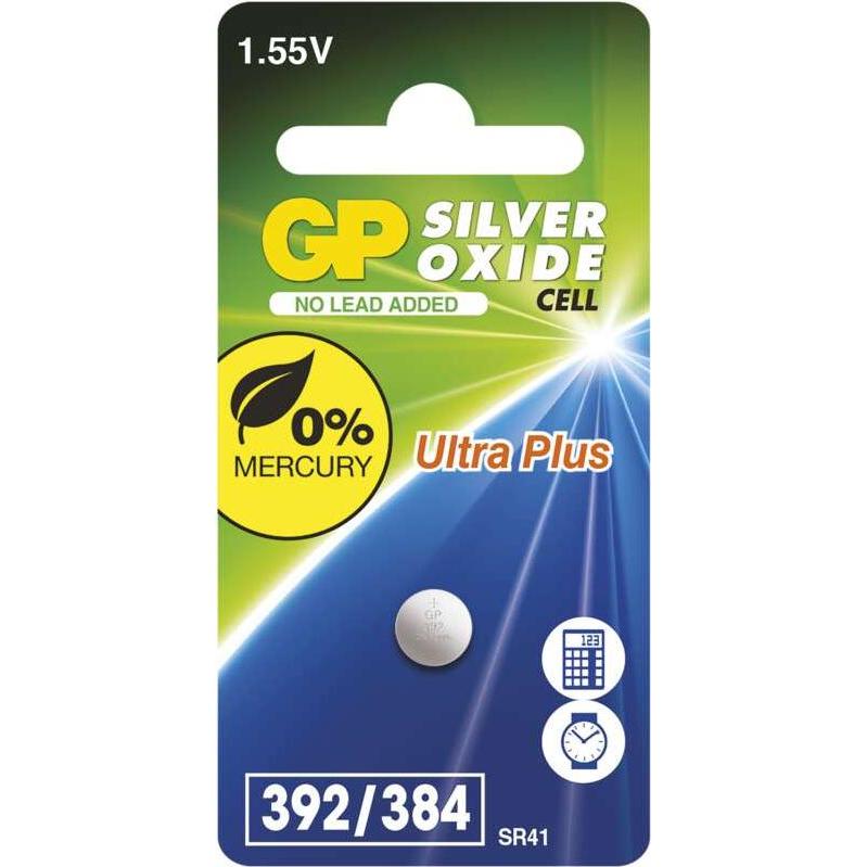 GP Batteries Silver Oxide Cell 392 Einwegbatterie SR41 Siler-Oxid (S) (1 Stk., LR41, 42 mAh), Batterien + Akkus