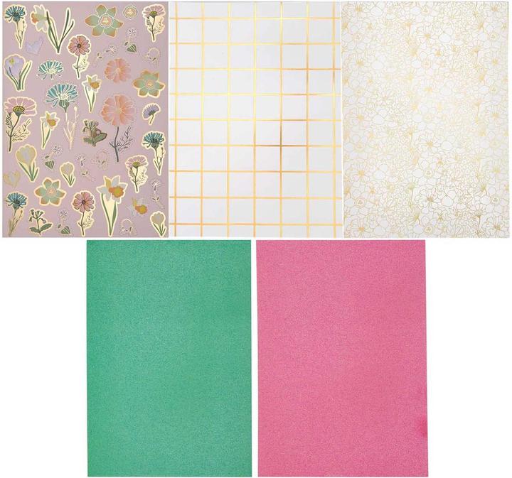 Produktbild Rico Design Bastelpapier-Block "Flower Power" (270 g/m², 24x)