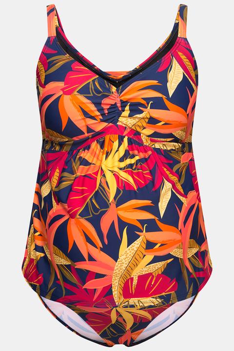 Actual product image Ulla Popken Bellieva Leaf Print Tankini Set (46)