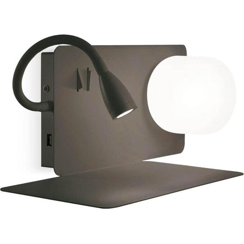 Ideal lux, Wandleuchte + Deckenleuchte, BOOK G9/LED Wandleuchte 1+1x Schwarz warmweiss 174808 (200 lm, G9)
