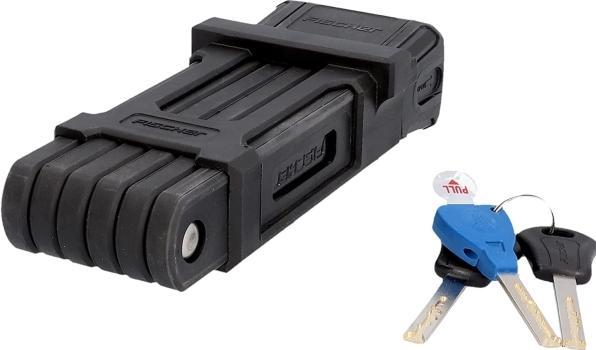 Immagine prodotto Fischer Lucchetto pieghevole per bicicletta PROTEC PLUS+ FK85, lunghezza: 850 mm (85 cm)