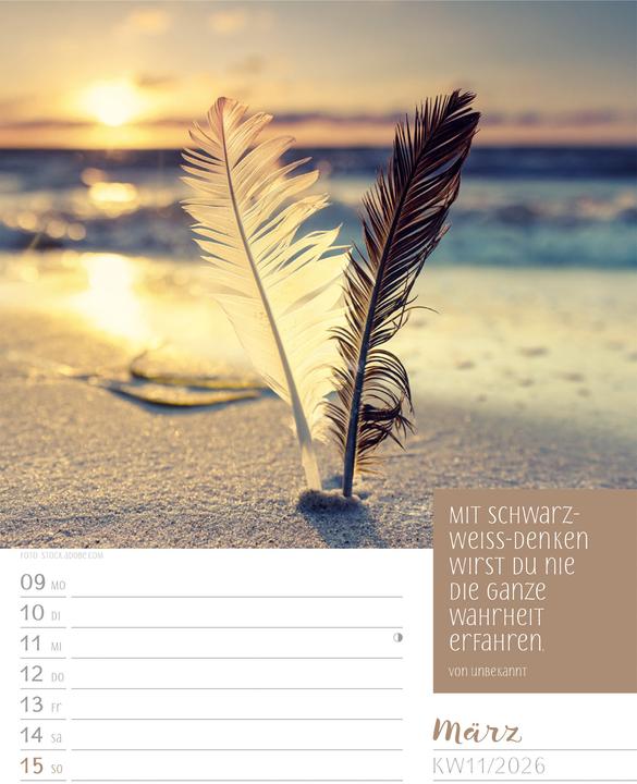 Image du produit Augenblicke der Achtsamkeit - Wochenplaner Kalender 2026 (25 x 33 cm, Couverture rigide, Allemand)