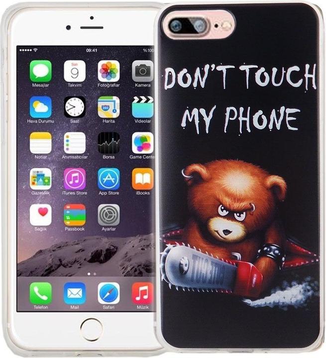 Actual product image König Design Mobile Case for Apple iPhone 7 Plus Bear Dont Touch Case Cover Motif Slim Case (Apple iPhone 7 Plus)