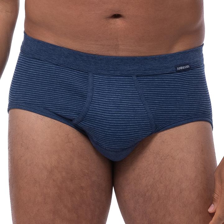 Produktbild Ammann 3er Pack Jeans Feinripp Slip / Unterhose mit Eingriff (XL, 3er Pack)