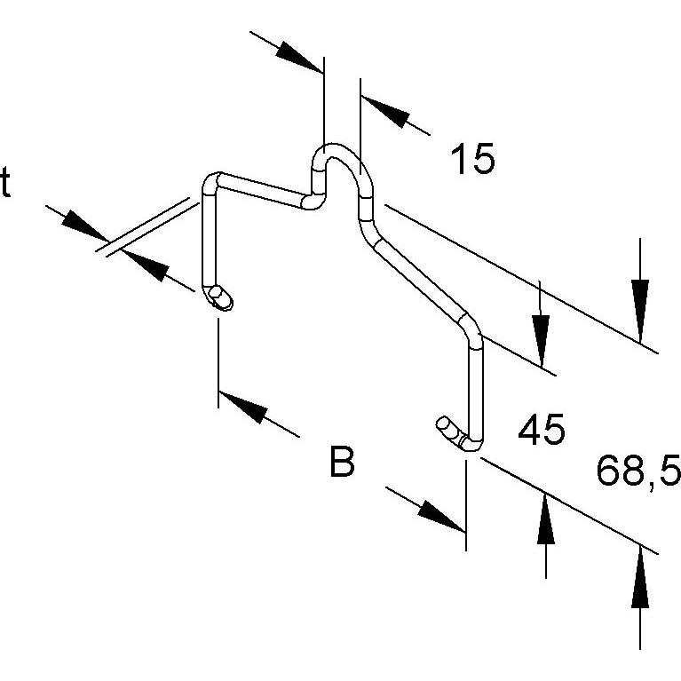Niedax, Kabelschutz + Kabelführung, Einhängebügel (100 mm)