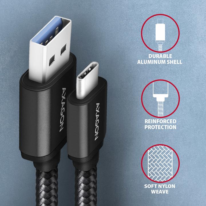 Immagine prodotto Axagon USB A — USB C (2 m, USB 3.2 Gen 1)