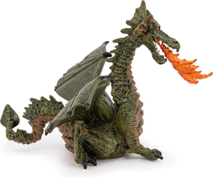 Actual product image Papo Fire breathing dragon with wings, green