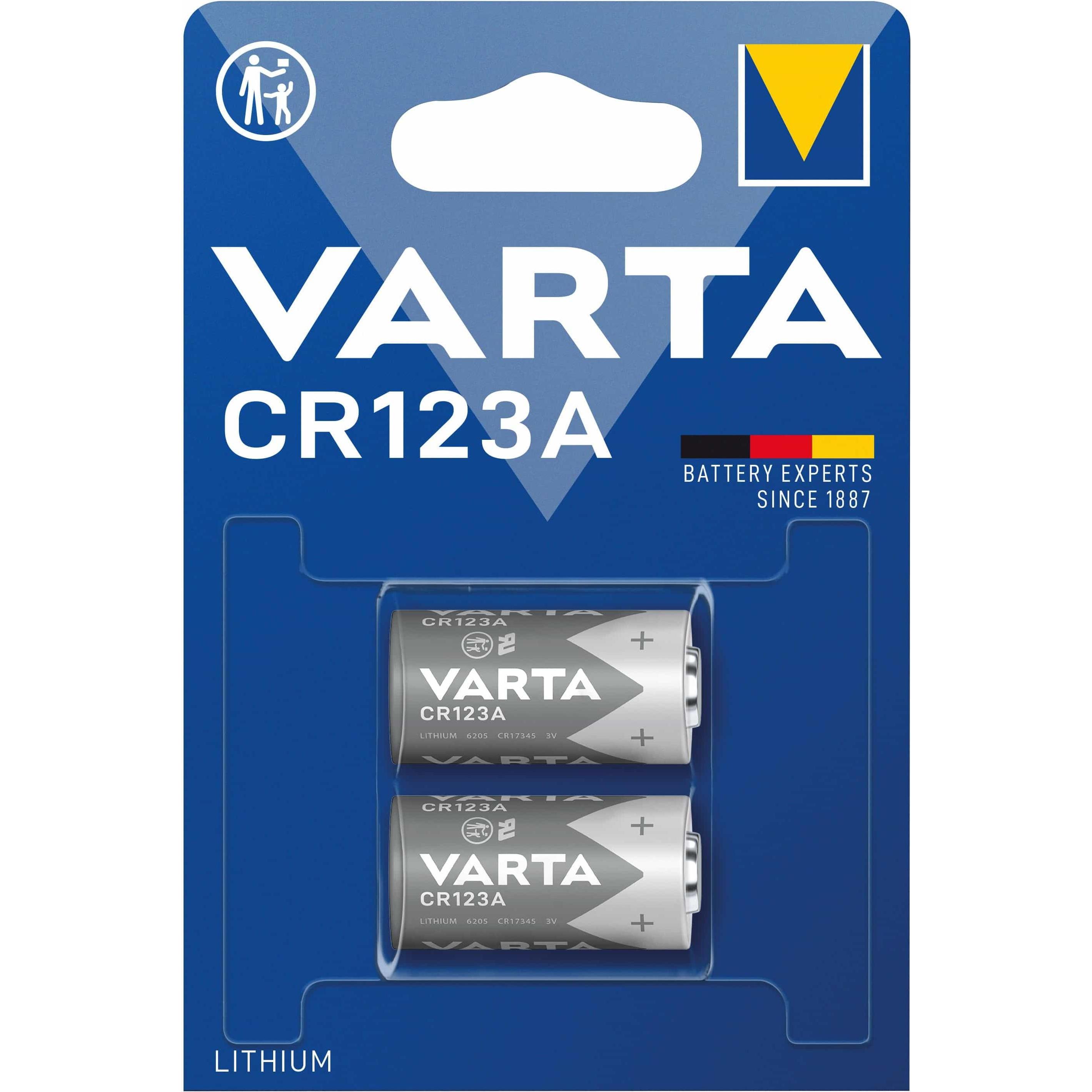 Varta Photo Lithium (2 Stk., CR123A, 1430 mAh), Batterien + Akkus