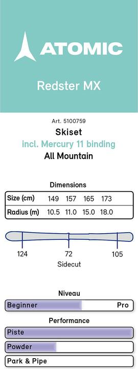 Produktbild Atomic Redster MX (149 cm, Mit Bindung)