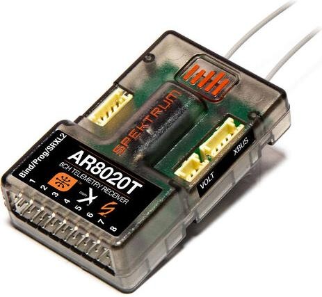 Actual product image Spektrum Receiver AR8020T DSMX 8-channel telemetry