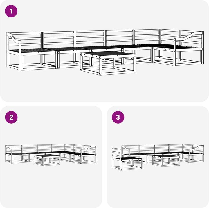 Produktbild vidaXL Outdoor-Sofa